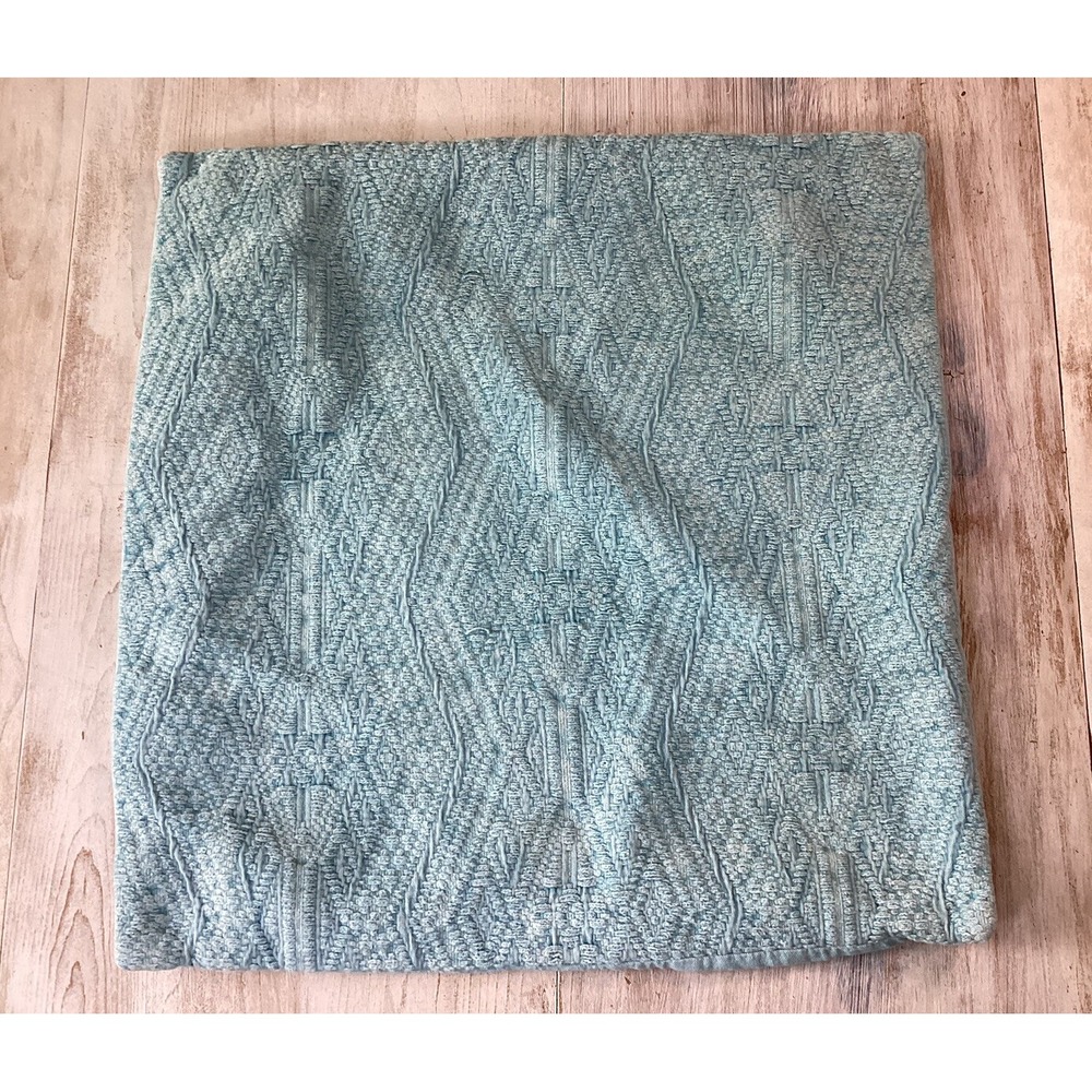Pier 1 Pier One Blue Tribal Loomed Design Throw Pillow Case 18x18‎